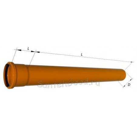 Труба для канализации наружная d-110 L 1000мм (3,2мм)