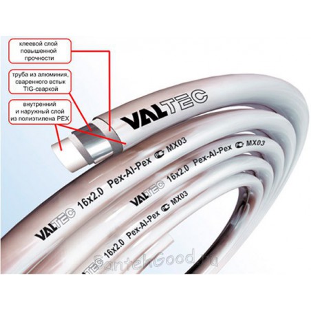 Металлопластиковая труба 20 х 2,0 мм VALTEC PEX-AL-PEX (бухта 100м)